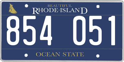 RI license plate 854051