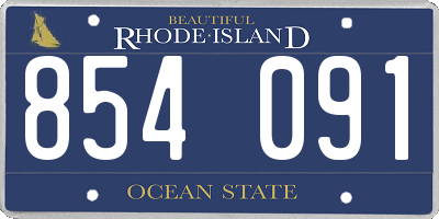 RI license plate 854091