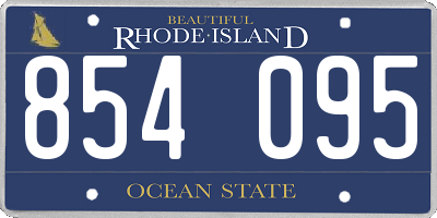 RI license plate 854095