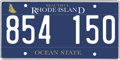 RI license plate 854150