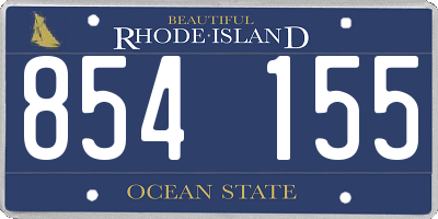 RI license plate 854155