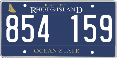 RI license plate 854159