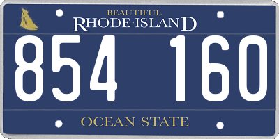 RI license plate 854160