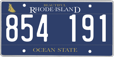 RI license plate 854191
