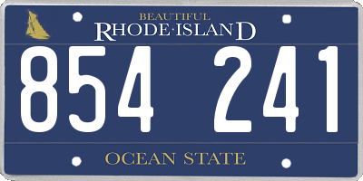 RI license plate 854241