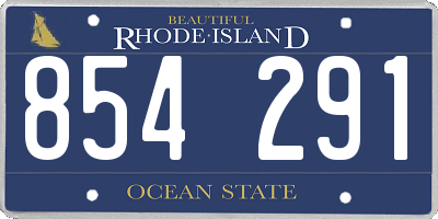 RI license plate 854291