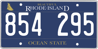 RI license plate 854295