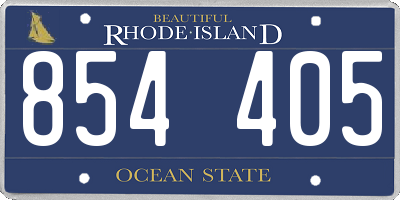 RI license plate 854405