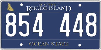 RI license plate 854448