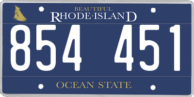 RI license plate 854451