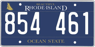 RI license plate 854461