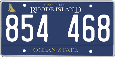 RI license plate 854468