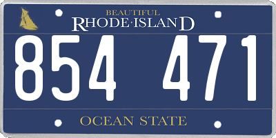 RI license plate 854471