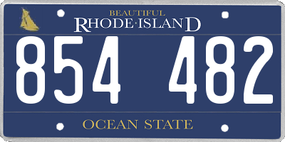 RI license plate 854482