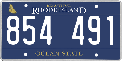 RI license plate 854491
