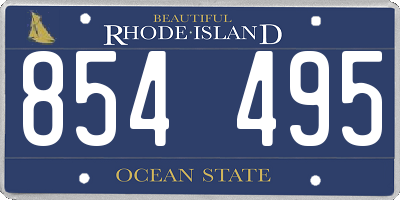 RI license plate 854495