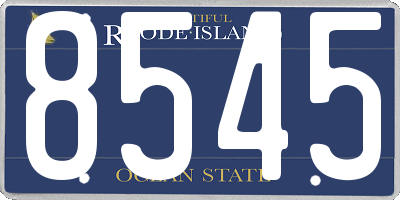 RI license plate 8545