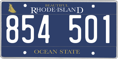 RI license plate 854501