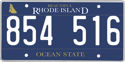 RI license plate 854516