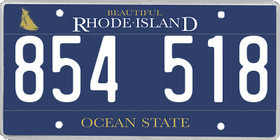 RI license plate 854518