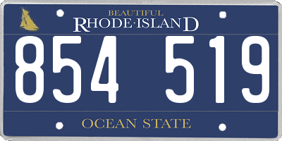 RI license plate 854519
