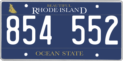 RI license plate 854552