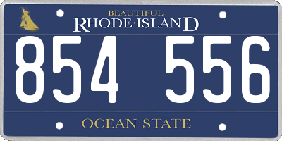 RI license plate 854556