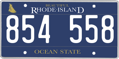 RI license plate 854558