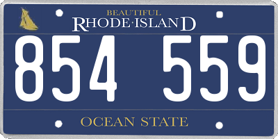 RI license plate 854559