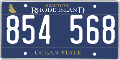 RI license plate 854568