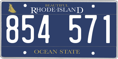 RI license plate 854571