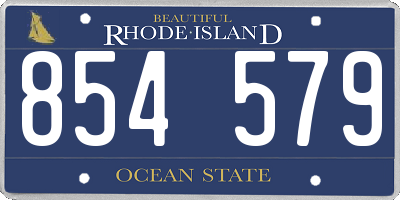 RI license plate 854579
