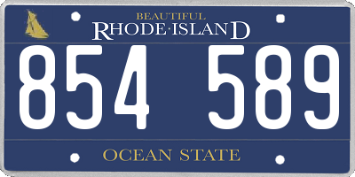 RI license plate 854589