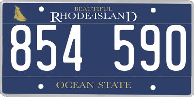 RI license plate 854590