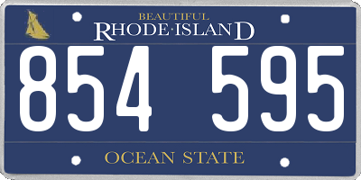 RI license plate 854595