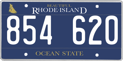 RI license plate 854620