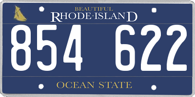 RI license plate 854622