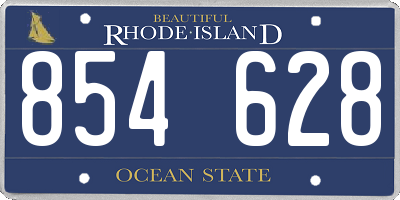RI license plate 854628