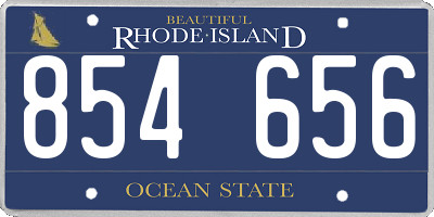 RI license plate 854656
