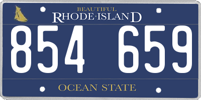 RI license plate 854659