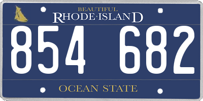 RI license plate 854682