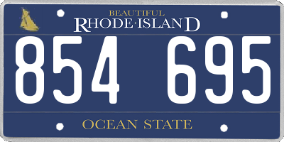 RI license plate 854695