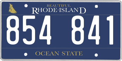 RI license plate 854841