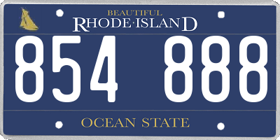 RI license plate 854888