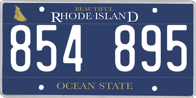 RI license plate 854895