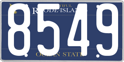 RI license plate 8549