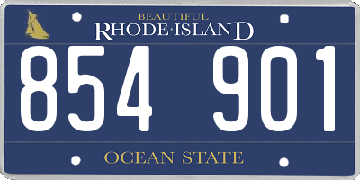RI license plate 854901