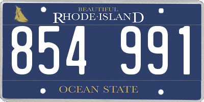 RI license plate 854991