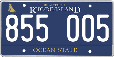 RI license plate 855005