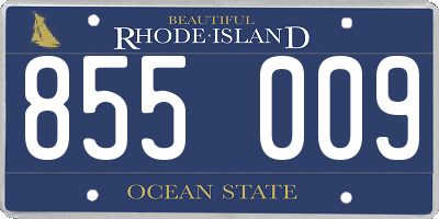 RI license plate 855009